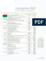 Lista Precios Tradicional Cartagena 2020 Baja