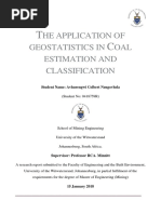 The Application of Geostatistics in Coal Estimation and Classification Abstract FINAL