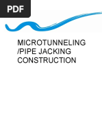 Microtunneling Pipe Jacking Construction Specification PDF