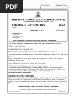 4026Q1 Specimen Additional Maths