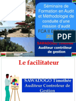 Séminaire de Formation en Audit Et Méthodologie de Conduite D'une Mission D'audit FCA II ESCO IGES 2019 2020