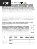 Determining Chemical Formulas Lab SC2 B, C: Part 1: Modeling Organic Compounds