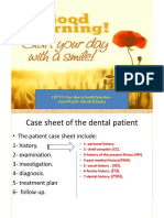 Case Sheet of The Dental Patient