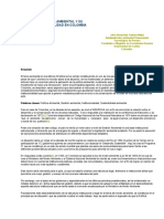 La Política Ambiental y Su Institucionalidad en Colombia