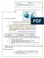 Atividades 4° Ano - 16 A 20 de Março de 2020