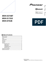 MVH-X375BT MVH-X175UI MVH-075UB: Digital Media Receiver Receptor de Medios Digitales Receptor de Mídia Digital