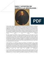 Los Orígenes y Aportes de Auguste Comte A La Sociología