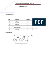 System and Automatic Control Lab (EC-218) : Experiment No. 3