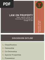 Law On Property: Prof. Jose M. Layug, Jr. University of The Philippines College of Law