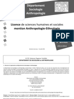 Programme Licence Anthropologie