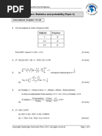 Statistics and Probability (Topic 5) Revision Answers