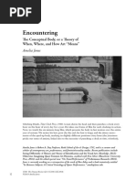 Encountering: The Conceptual Body, or A Theory of When, Where, and How Art "Means"