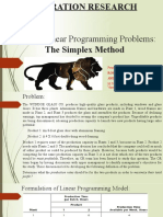 Linear Programming Problems: The Simplex Method