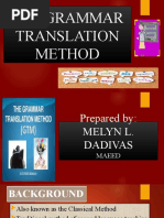 GRAMMAR TRANSLATION METHOD - DADIVAS Final