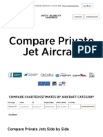 Compare Specifications and Performance of Private Jet Aircraft