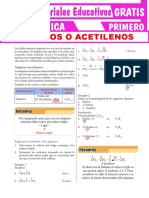 Alquinos o Acetilenos para Primer Grado de Secundaria