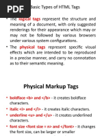 Two Basic Types of HTML Tags