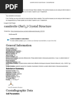 Cassiterite (SnO2) Crystal Structure - SpringerMaterials