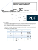 Formulación Nomenclatura Inorgánica I