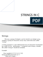 STRINGS IN C - Slides