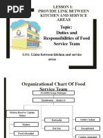 Duties and Responsibilities of Food Service Team