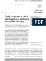 Quality Assessment of Clinical Practices Guidelines Used in Oral and Maxillofacial Surgery