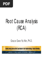 Root Cause Analysis (RCA) : Grace Gwe-Ya Kim, PH.D