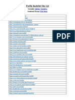 Profile Backlink Site List PDF