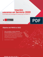 Plan Formación Docente en Servicio Perú