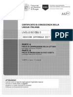 Prova A + B (Comprensione Lettura + Produzione Scritta) PDF