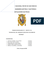 Universidad Nacional Mayor de San Marcos: Facultad de Ingeniería Eléctrica Y Electrónica Instalaciones Electricas