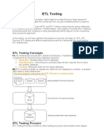 ETL Testing - Basics