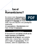 Qué Fue El Romanticismo