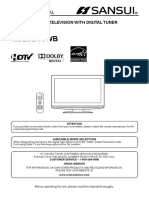 TV SANSUI HDLCD19WB MANUAL DE OPERACIÓN en Inglés