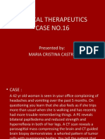 Clinical Therapeutics Case No.16: Presented By: Maria Cristina Castro