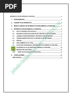 Interdicto de Recuperar La Posesion UDABOL BOLIVIA