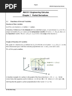 MA1511 1819S1 Chapter 1 Partial Derivatives