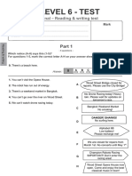 Level 6 - Test: Final - Reading & Writing Test