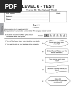 Level 6 - Test: Theme 10: The Natural World