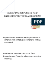 Designing Responsive and Extensive Writting Assessment