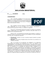 PROYECTO DE RESOLUCIÓN MINISTERIAL (Personal Civil)