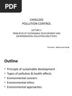 CHE61203 Pollution Control: Principles of Sustainable Development and Environmental Pollution and Ethics