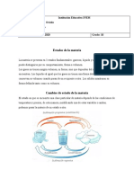 Institución Educativa INEM Clase Estados de La Materia