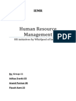 Human Resource Management: HR Initiatives by Whirlpool of India LTD