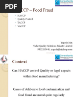 VACCP - Food Fraud: Haccp Quality Control Taccp Vaccp