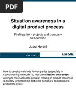 Situation Awareness in A Digital Product Process: Jussi Horelli