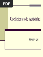 Coeficientes de Actividad PDF