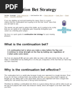 Continuation Bet Strategy