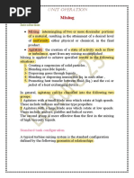 Mixing: Unit Operation