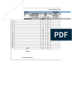 Job Schedule Sheet: 25 Februari 2020